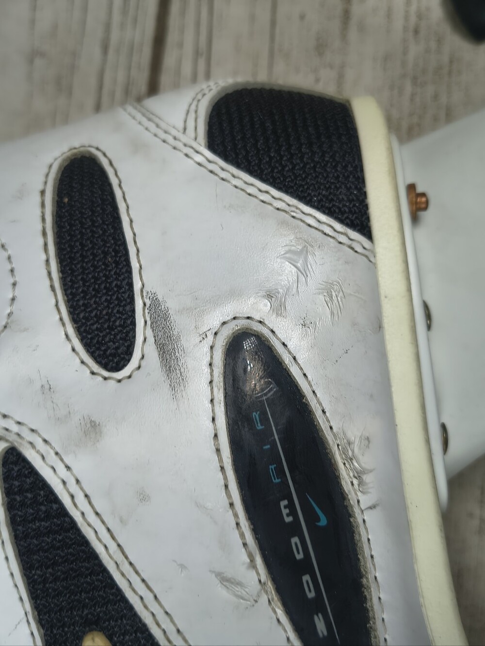 Vintage White Nike Zoom Air Ice Hockey Player Skates Fedorov Size 11.5 Mens - Picture 12 of 13
